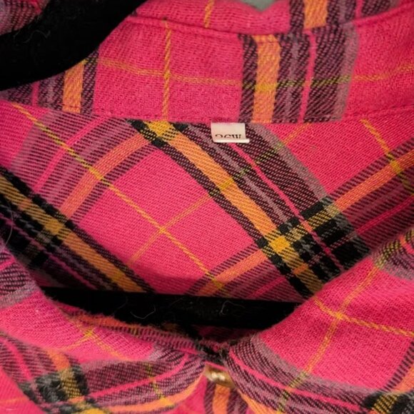 Fuschia Flannel Shirt Size 26w - Picture 3 of 4